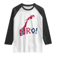 Norway Flag Country Map Patriotic Ro Ro Chant Raglan Shirt Norwegian Viking Row Soccer Supporter Football Fans