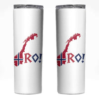 Norway Flag Country Map Patriotic Ro Ro Chant Skinny Tumbler Norwegian Viking Row Soccer Supporter Football Fans