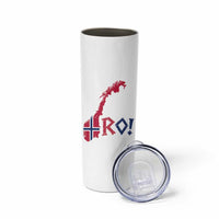 Norway Flag Country Map Patriotic Ro Ro Chant Skinny Tumbler Norwegian Viking Row Soccer Supporter Football Fans