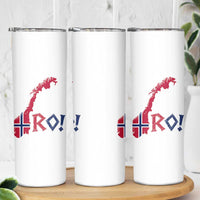 Norway Flag Country Map Patriotic Ro Ro Chant Skinny Tumbler Norwegian Viking Row Soccer Supporter Football Fans