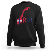 Norway Flag Country Map Patriotic Ro Ro Chant Sweatshirt Norwegian Viking Row Soccer Supporter Football Fans