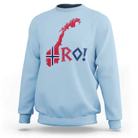 Norway Flag Country Map Patriotic Ro Ro Chant Sweatshirt Norwegian Viking Row Soccer Supporter Football Fans