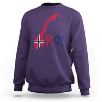 Norway Flag Country Map Patriotic Ro Ro Chant Sweatshirt Norwegian Viking Row Soccer Supporter Football Fans