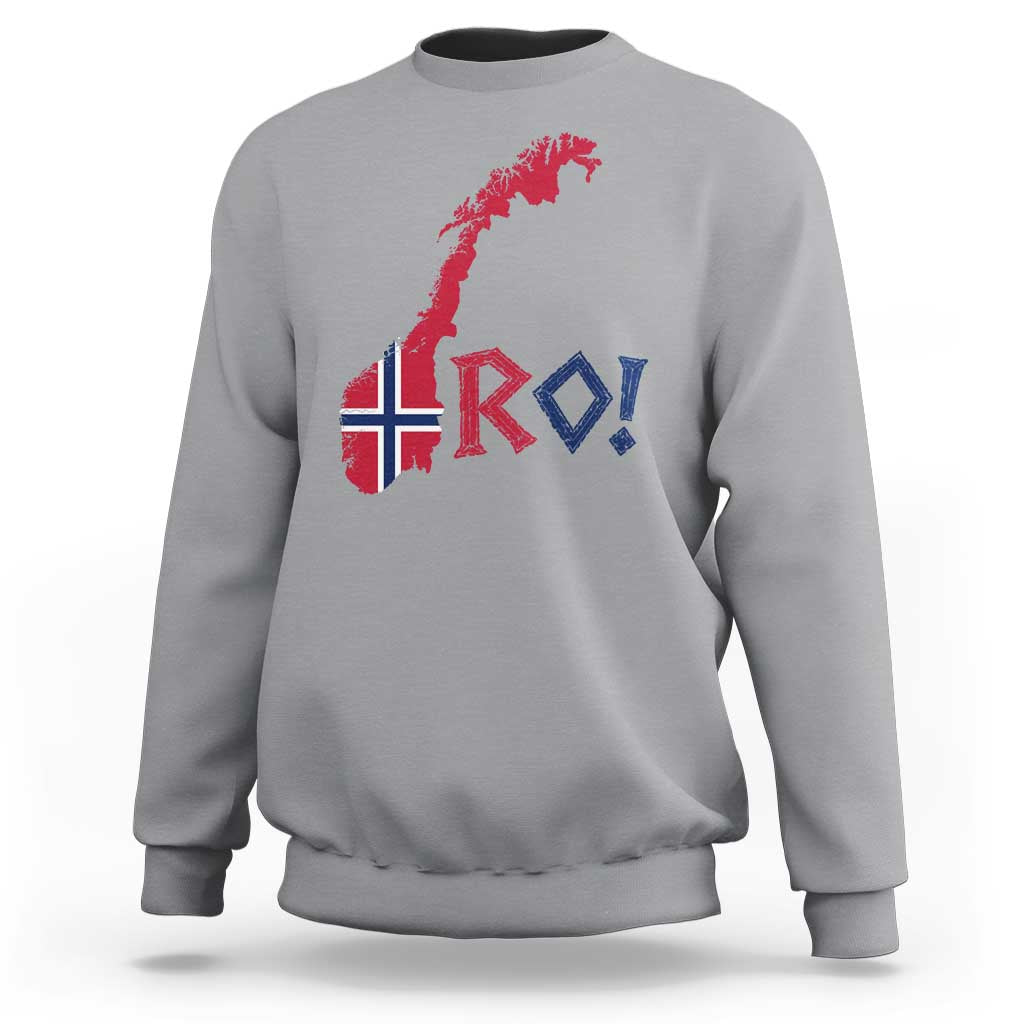 Norway Flag Country Map Patriotic Ro Ro Chant Sweatshirt Norwegian Viking Row Soccer Supporter Football Fans