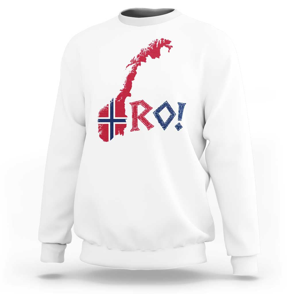 Norway Flag Country Map Patriotic Ro Ro Chant Sweatshirt Norwegian Viking Row Soccer Supporter Football Fans