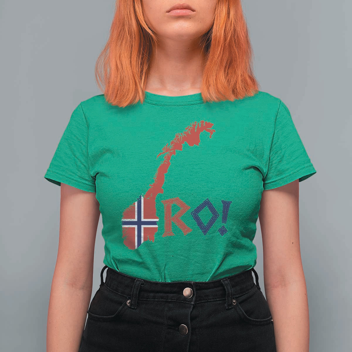Norway Flag Country Map Patriotic Ro Ro Chant T Shirt For Women Norwegian Viking Row Soccer Supporter Football Fans