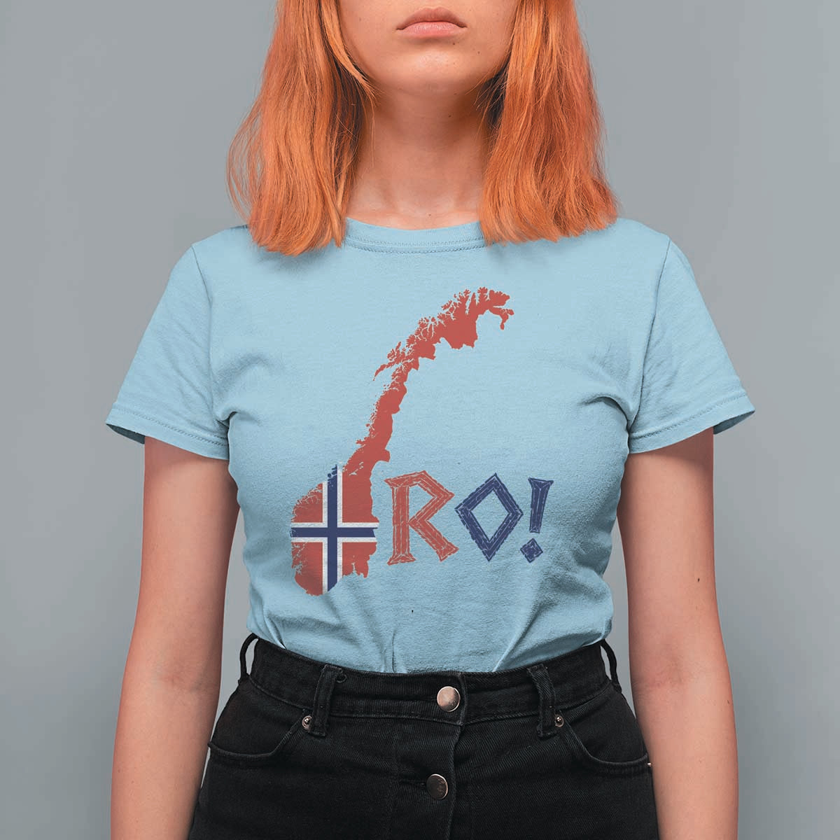 Norway Flag Country Map Patriotic Ro Ro Chant T Shirt For Women Norwegian Viking Row Soccer Supporter Football Fans