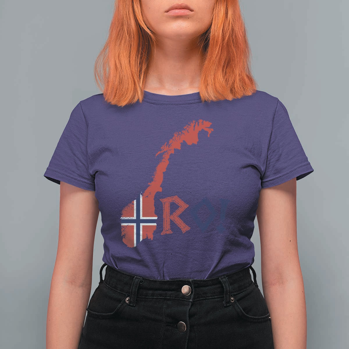 Norway Flag Country Map Patriotic Ro Ro Chant T Shirt For Women Norwegian Viking Row Soccer Supporter Football Fans