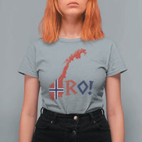Norway Flag Country Map Patriotic Ro Ro Chant T Shirt For Women Norwegian Viking Row Soccer Supporter Football Fans