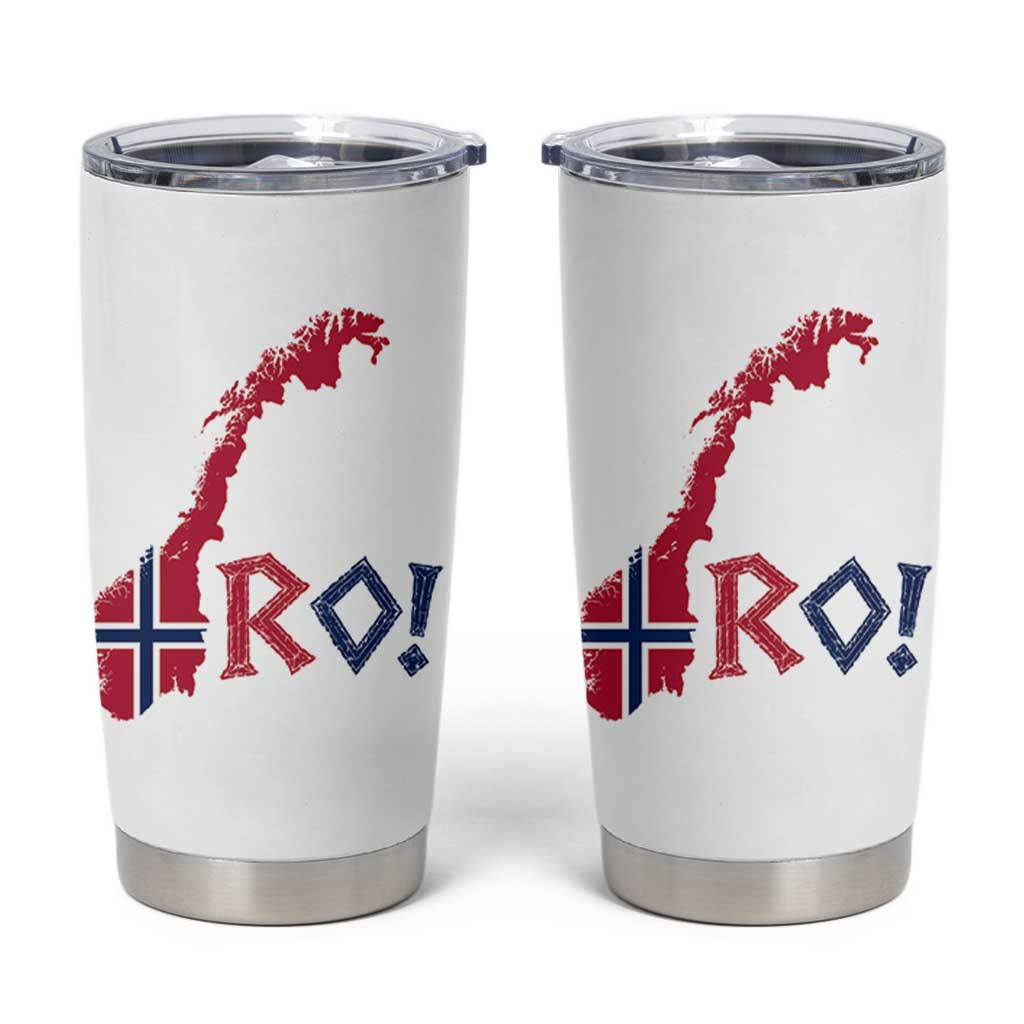 Norway Flag Country Map Patriotic Ro Ro Chant Tumbler Cup Norwegian Viking Row Soccer Supporter Football Fans
