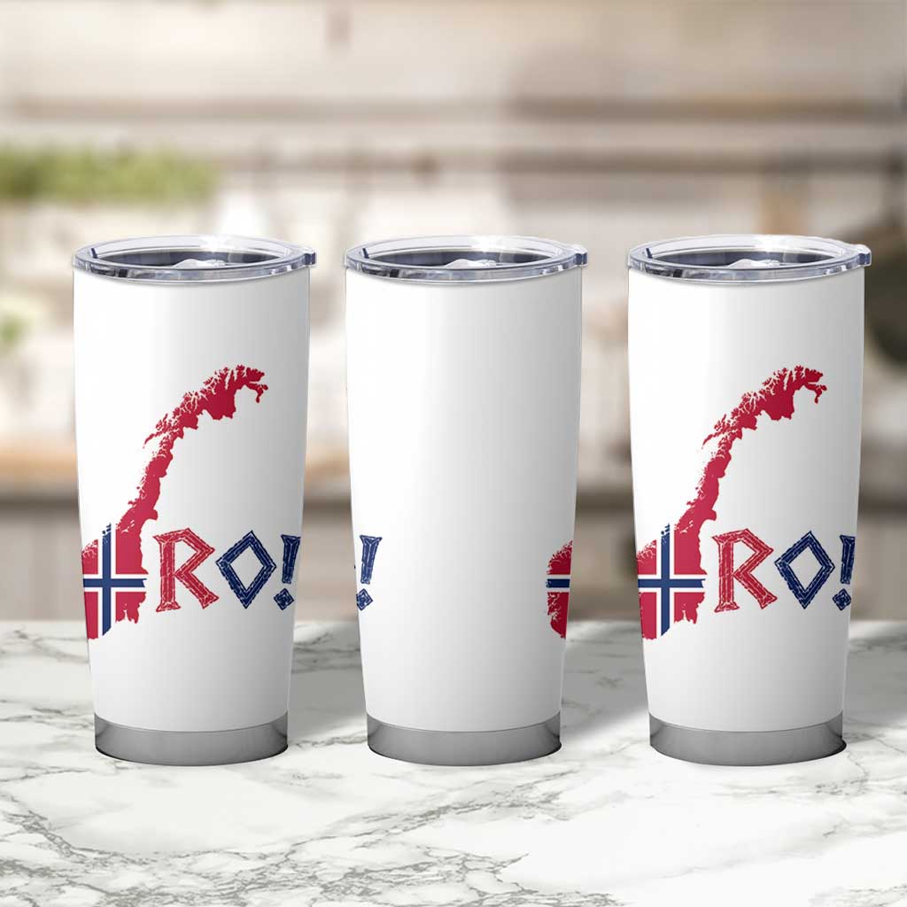 Norway Flag Country Map Patriotic Ro Ro Chant Tumbler Cup Norwegian Viking Row Soccer Supporter Football Fans