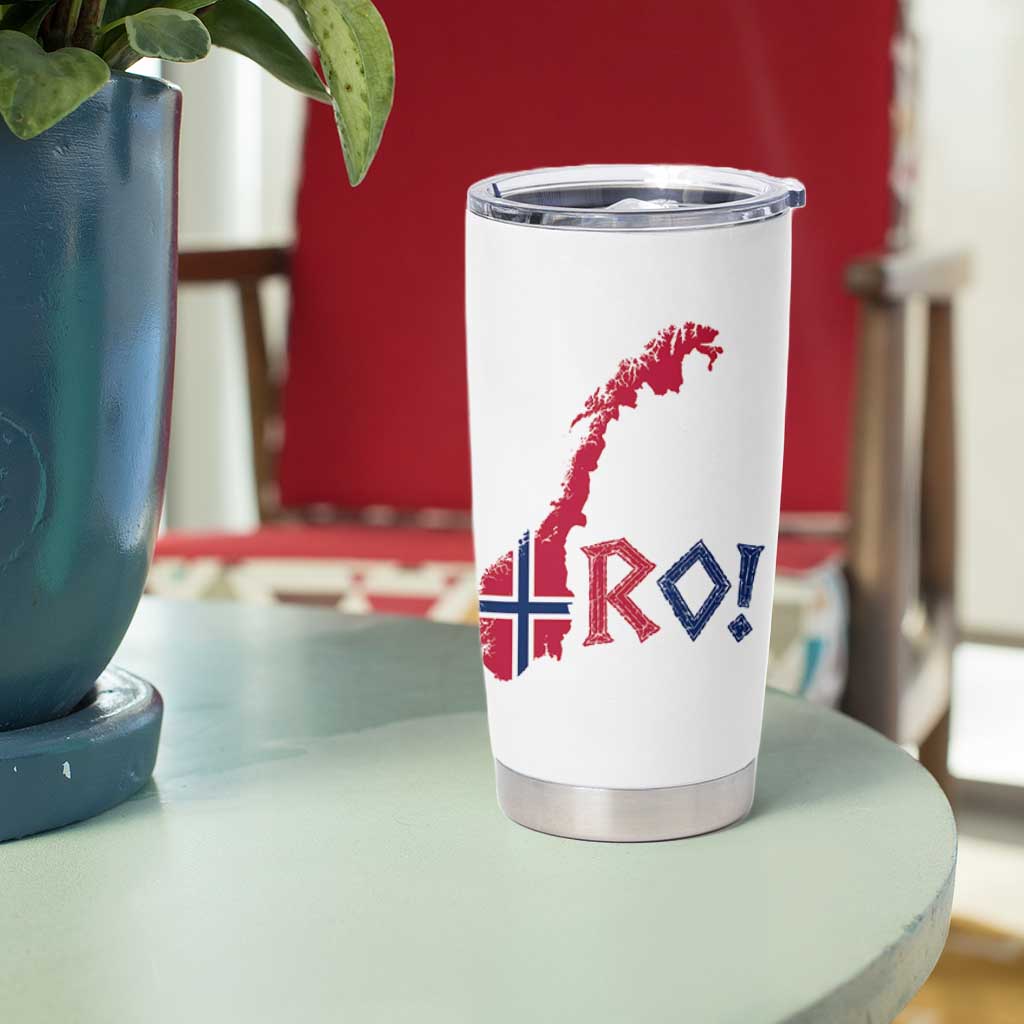 Norway Flag Country Map Patriotic Ro Ro Chant Tumbler Cup Norwegian Viking Row Soccer Supporter Football Fans
