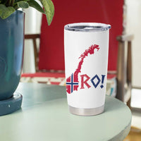 Norway Flag Country Map Patriotic Ro Ro Chant Tumbler Cup Norwegian Viking Row Soccer Supporter Football Fans