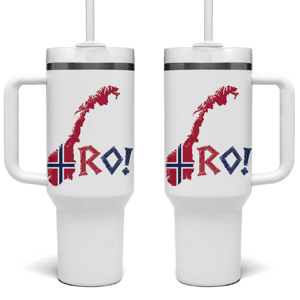 Norway Flag Country Map Patriotic Ro Ro Chant Tumbler With Handle Norwegian Viking Row Soccer Supporter Football Fans