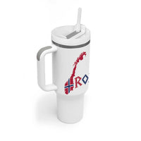 Norway Flag Country Map Patriotic Ro Ro Chant Tumbler With Handle Norwegian Viking Row Soccer Supporter Football Fans