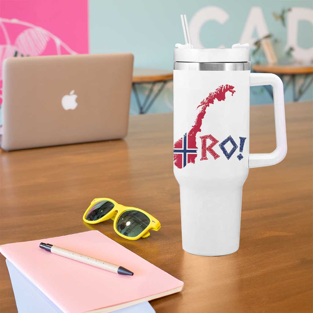 Norway Flag Country Map Patriotic Ro Ro Chant Tumbler With Handle Norwegian Viking Row Soccer Supporter Football Fans