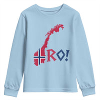 Norway Flag Country Map Patriotic Ro Ro Chant Youth Sweatshirt Norwegian Viking Row Soccer Supporter Football Fans
