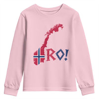 Norway Flag Country Map Patriotic Ro Ro Chant Youth Sweatshirt Norwegian Viking Row Soccer Supporter Football Fans