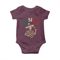 Funny Y Si Si Mexican Skeleton Baby Onesie What If Yes Mexico Sombrero Poncho Fiesta Graphic
