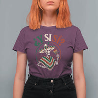 Funny Y Si Si Mexican Skeleton T Shirt For Women What If Yes Mexico Sombrero Poncho Fiesta Graphic