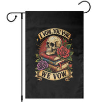 Vintage Skull Roses Gothic Dark Academia Aesthetic Garden Flag I Vow You Vow We Vow Fantasy Fiction Bookish Gift