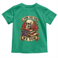 Vintage Skull Roses Gothic Dark Academia Aesthetic Toddler T Shirt I Vow You Vow We Vow Fantasy Fiction Bookish Gift