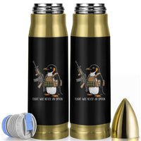 Flight Was Never An Option Tactical Penguin Bullet Tumbler Funny Military Camo Vest Combat Animal Dark Humor Graphic