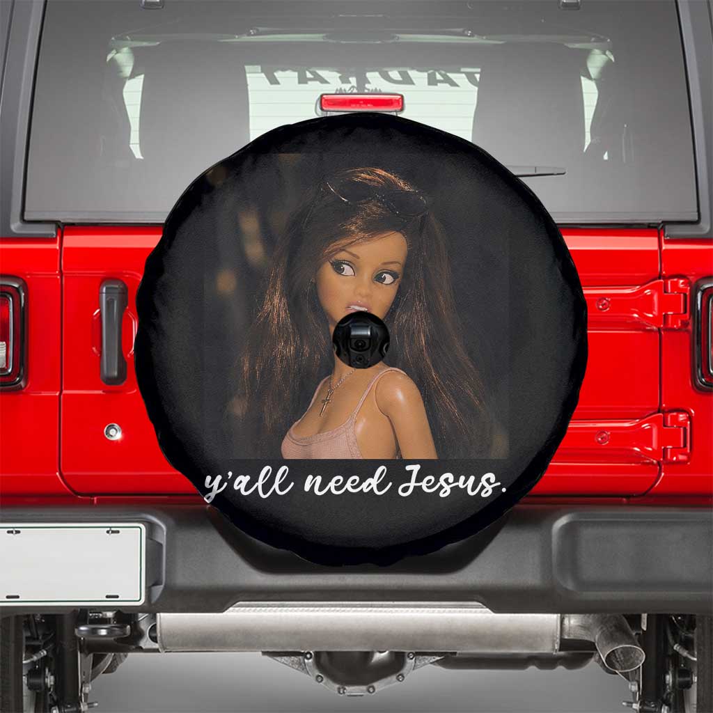 Yall Need Jesus Funny Doll Side Eye Meme Spare Tire Cover Sarcastic Southern Humor Religion Faith