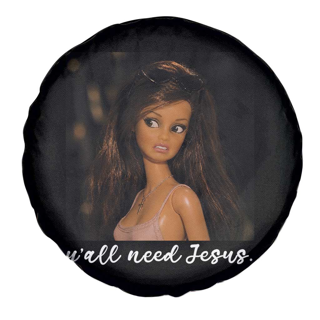 Yall Need Jesus Funny Doll Side Eye Meme Spare Tire Cover Sarcastic Southern Humor Religion Faith