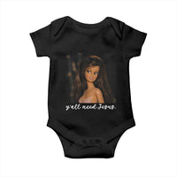 Yall Need Jesus Funny Doll Side Eye Meme Baby Onesie Sarcastic Southern Humor Religion Faith