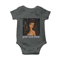 Yall Need Jesus Funny Doll Side Eye Meme Baby Onesie Sarcastic Southern Humor Religion Faith