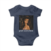 Yall Need Jesus Funny Doll Side Eye Meme Baby Onesie Sarcastic Southern Humor Religion Faith