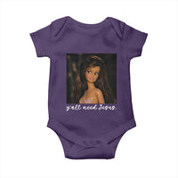 Yall Need Jesus Funny Doll Side Eye Meme Baby Onesie Sarcastic Southern Humor Religion Faith