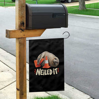 Funny Neil The Seal Nailed It Meme Garden Flag Cute Chaotic Viral Elephant Seal Traffic Cone Pun