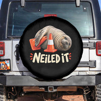 Funny Neil The Seal Nailed It Meme Spare Tire Cover Cute Chaotic Viral Elephant Seal Traffic Cone Pun