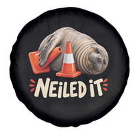 Funny Neil The Seal Nailed It Meme Spare Tire Cover Cute Chaotic Viral Elephant Seal Traffic Cone Pun