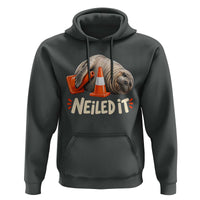 Funny Neil The Seal Nailed It Meme Hoodie Cute Chaotic Viral Elephant Seal Traffic Cone Pun