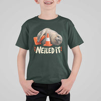 Funny Neil The Seal Nailed It Meme T Shirt For Kid Cute Chaotic Viral Elephant Seal Traffic Cone Pun