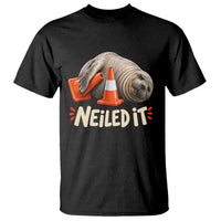Funny Neil The Seal Nailed It Meme T Shirt Cute Chaotic Viral Elephant Seal Traffic Cone Pun