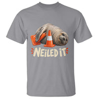 Funny Neil The Seal Nailed It Meme T Shirt Cute Chaotic Viral Elephant Seal Traffic Cone Pun