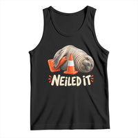 Funny Neil The Seal Nailed It Meme Tank Top Cute Chaotic Viral Elephant Seal Traffic Cone Pun