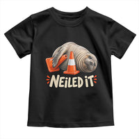 Funny Neil The Seal Nailed It Meme Toddler T Shirt Cute Chaotic Viral Elephant Seal Traffic Cone Pun