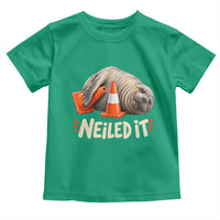 Funny Neil The Seal Nailed It Meme Toddler T Shirt Cute Chaotic Viral Elephant Seal Traffic Cone Pun