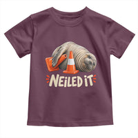 Funny Neil The Seal Nailed It Meme Toddler T Shirt Cute Chaotic Viral Elephant Seal Traffic Cone Pun