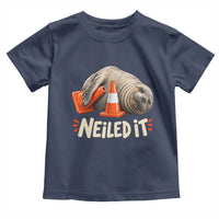 Funny Neil The Seal Nailed It Meme Toddler T Shirt Cute Chaotic Viral Elephant Seal Traffic Cone Pun