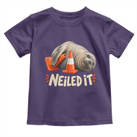 Funny Neil The Seal Nailed It Meme Toddler T Shirt Cute Chaotic Viral Elephant Seal Traffic Cone Pun