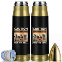Retro Neil the Seal Caution Chaos in Blubber Bullet Tumbler Funny Viral Chaotic Elephant Seal Traffic Cone Meme