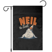 Vintage Neil the Seal Wearing Traffic Cone Hat Meme Garden Flag Cute Retro Viral Chaotic Southern Elephant Seal