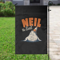 Vintage Neil the Seal Wearing Traffic Cone Hat Meme Garden Flag Cute Retro Viral Chaotic Southern Elephant Seal