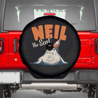 Vintage Neil the Seal Wearing Traffic Cone Hat Meme Spare Tire Cover Cute Retro Viral Chaotic Southern Elephant Seal